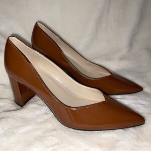 Marc Fisher Rich Brown CaitlinSlip-On Wide Heel Pumps. Size 9 1/2